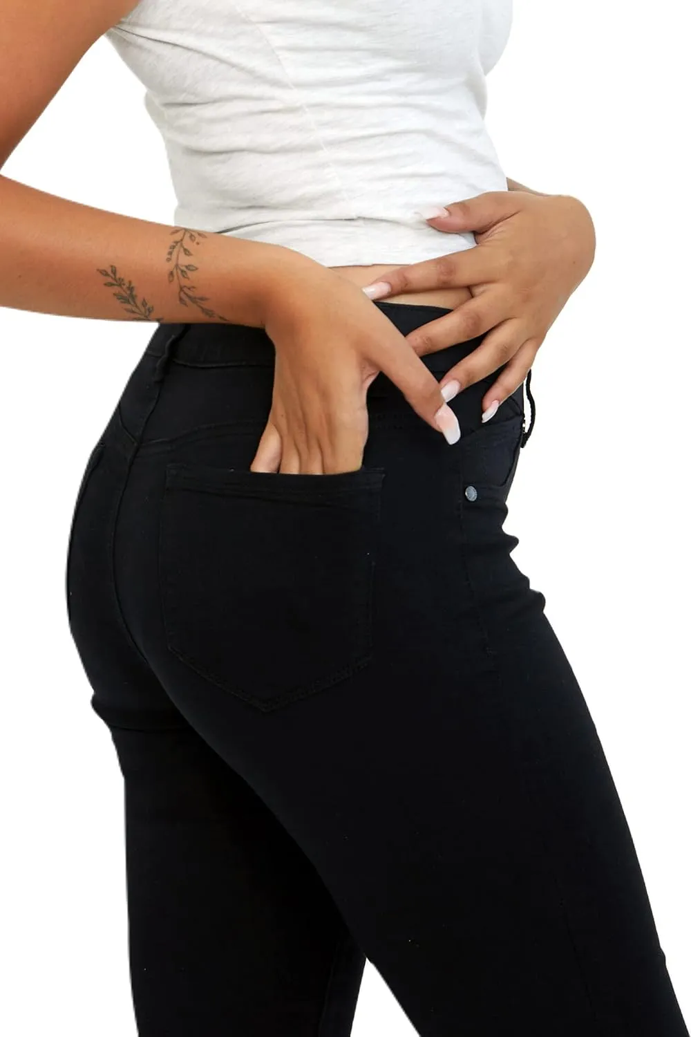 1822 Denim Women's Curvy 28" Magic Waistband Contour Skinny Jeans