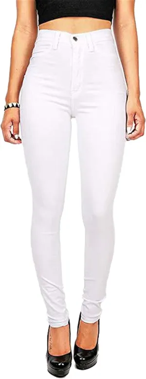 Andongnywell High Waisted-Rise Colored Stretch Skinny Jeans for Women