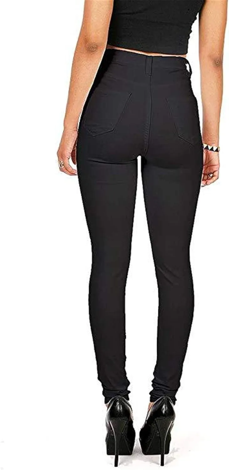 Andongnywell High Waisted-Rise Colored Stretch Skinny Jeans for Women