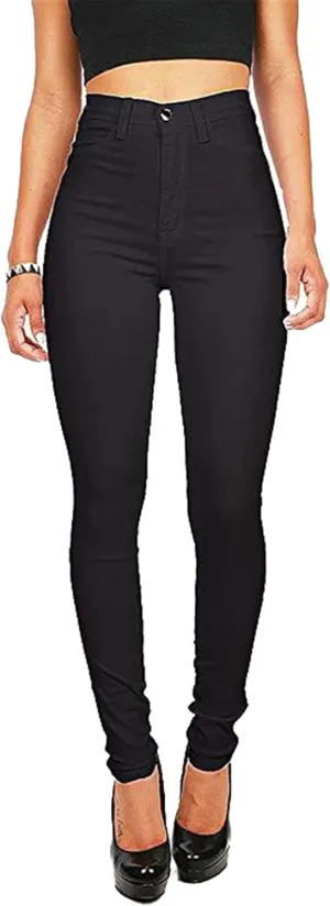 Andongnywell High Waisted-Rise Colored Stretch Skinny Jeans for Women