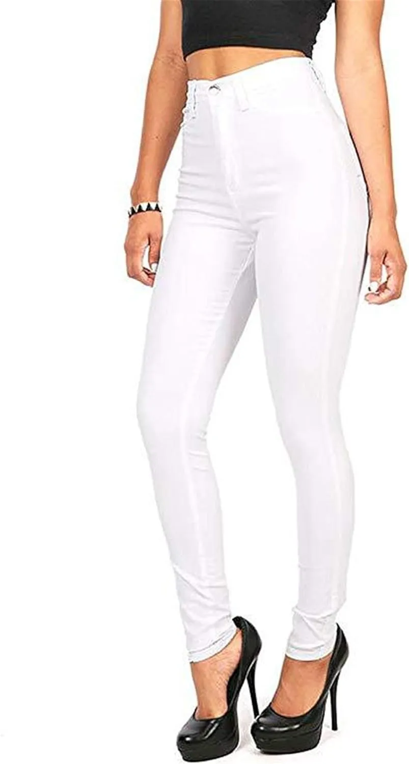 Andongnywell High Waisted-Rise Colored Stretch Skinny Jeans for Women