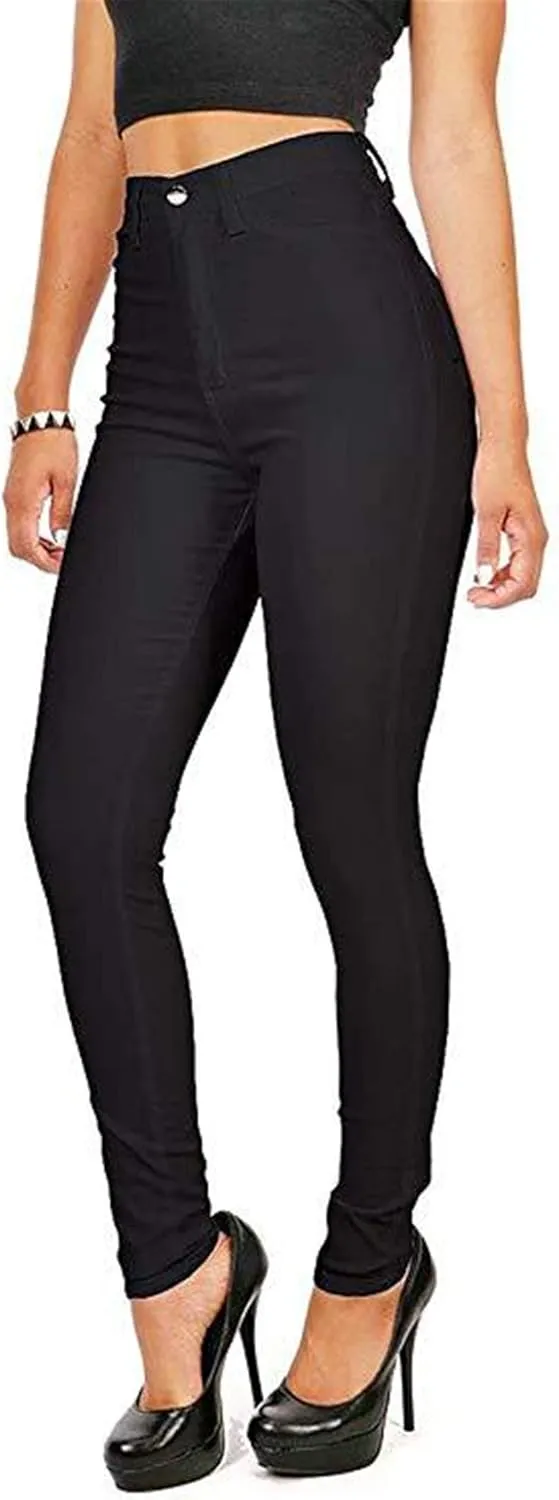 Andongnywell High Waisted-Rise Colored Stretch Skinny Jeans for Women