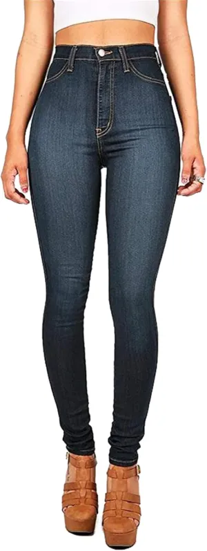 Andongnywell High Waisted-Rise Colored Stretch Skinny Jeans for Women
