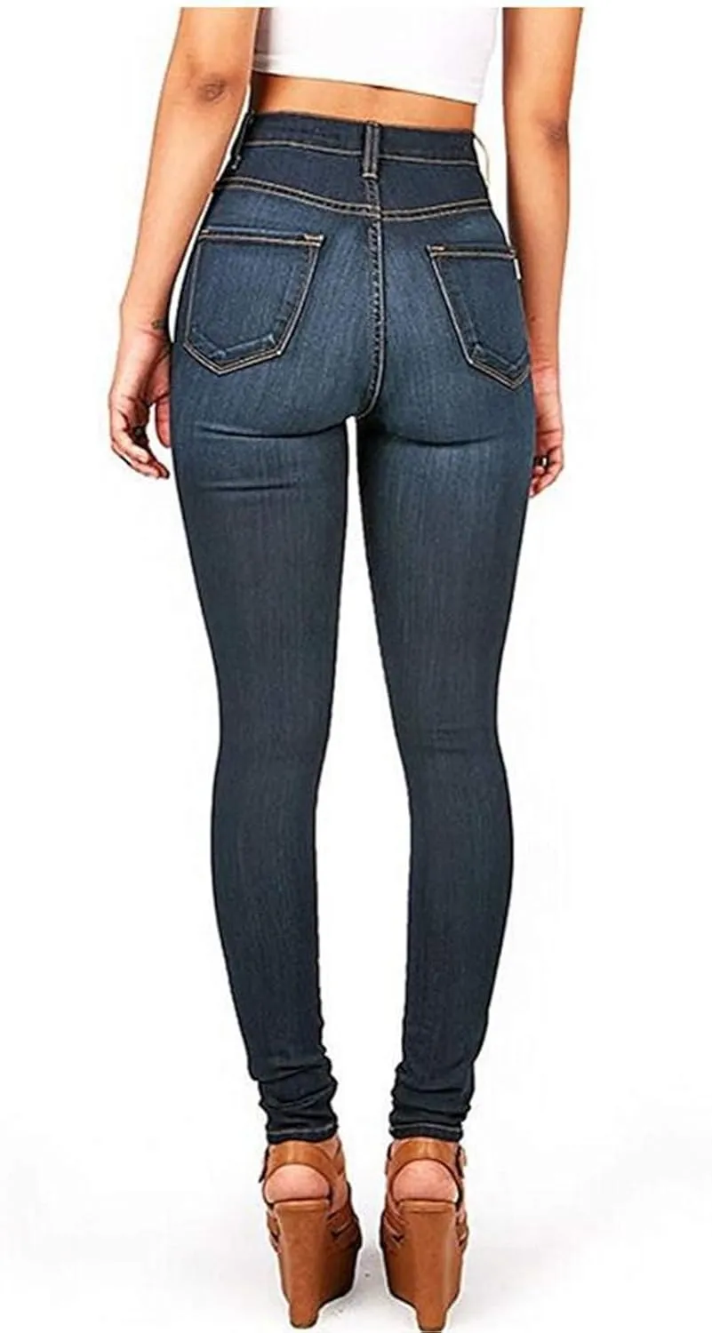 Andongnywell High Waisted-Rise Colored Stretch Skinny Jeans for Women