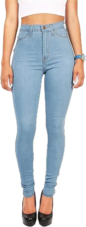 Andongnywell High Waisted-Rise Colored Stretch Skinny Jeans for Women