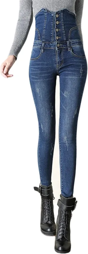 Andongnywell Women's High Waisted Jeans for Women Ankle Skinny Jeans Butt Lift Ultra Shaping Comfy Sexy with Pockets