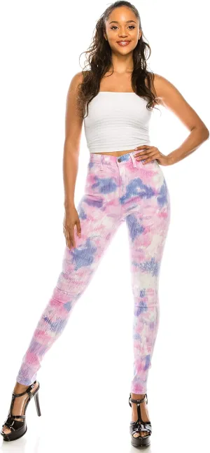 Aphrodite Washed Skinny Jeans for Women - High Waisted Printed Painted Embellished Stretch Skinny Fit Slim Denim Pants