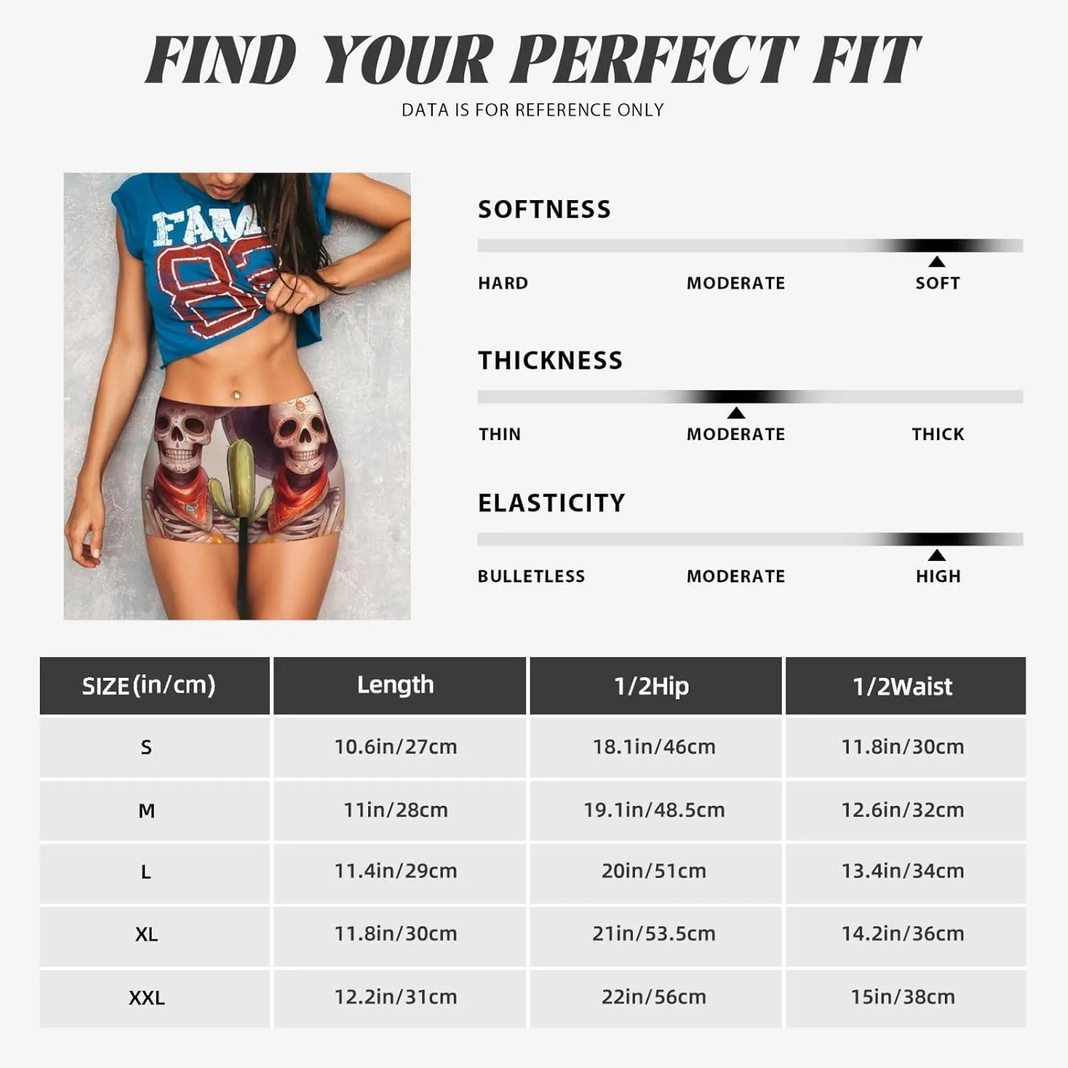 Augenstern Women's Athletic Stretch Shorts Skull-Marigold-Candle-Cactus Running Shorts for Women