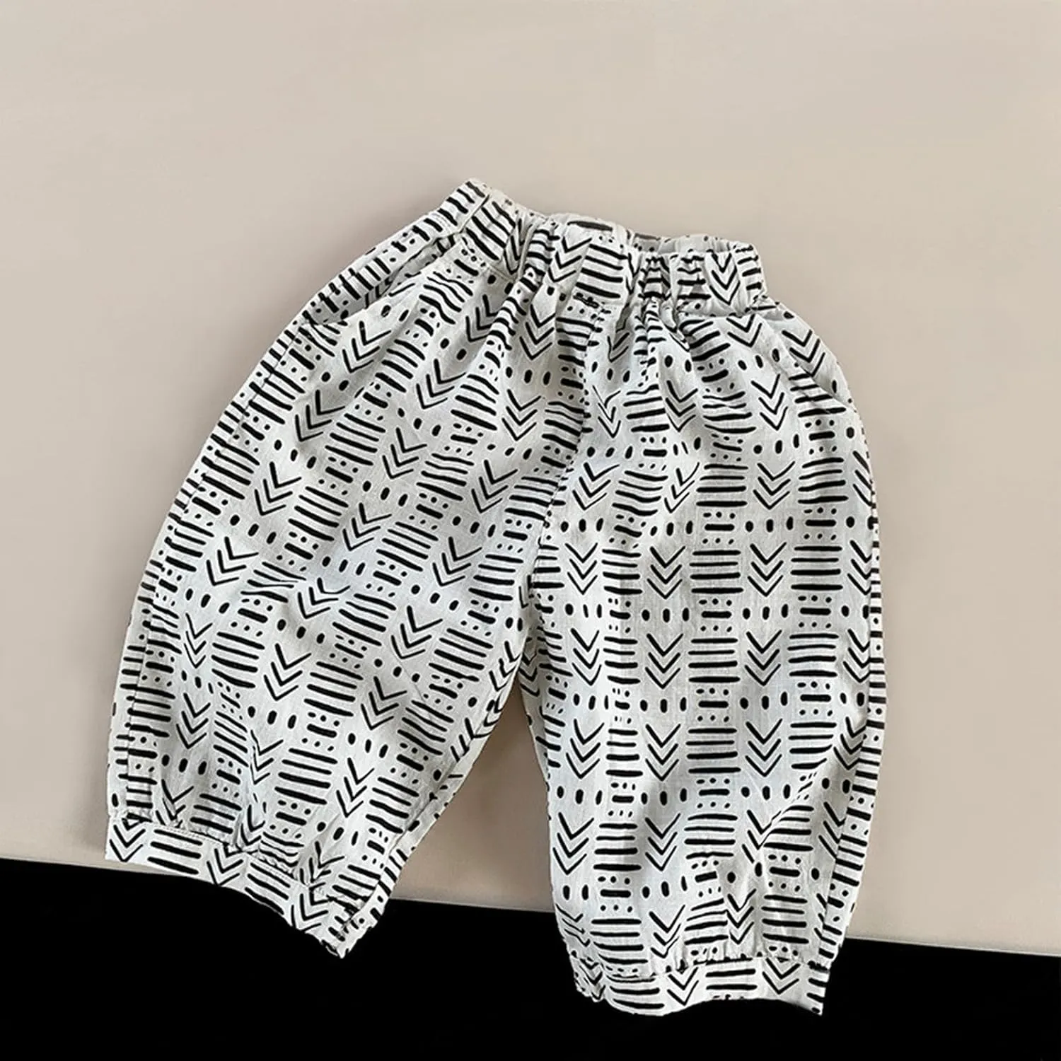 Baby Boys' Striped Pull-on Jogger Pants Harem Pants Classic Fit Elastic Waist Kids Toddler Bloomer Long Pants