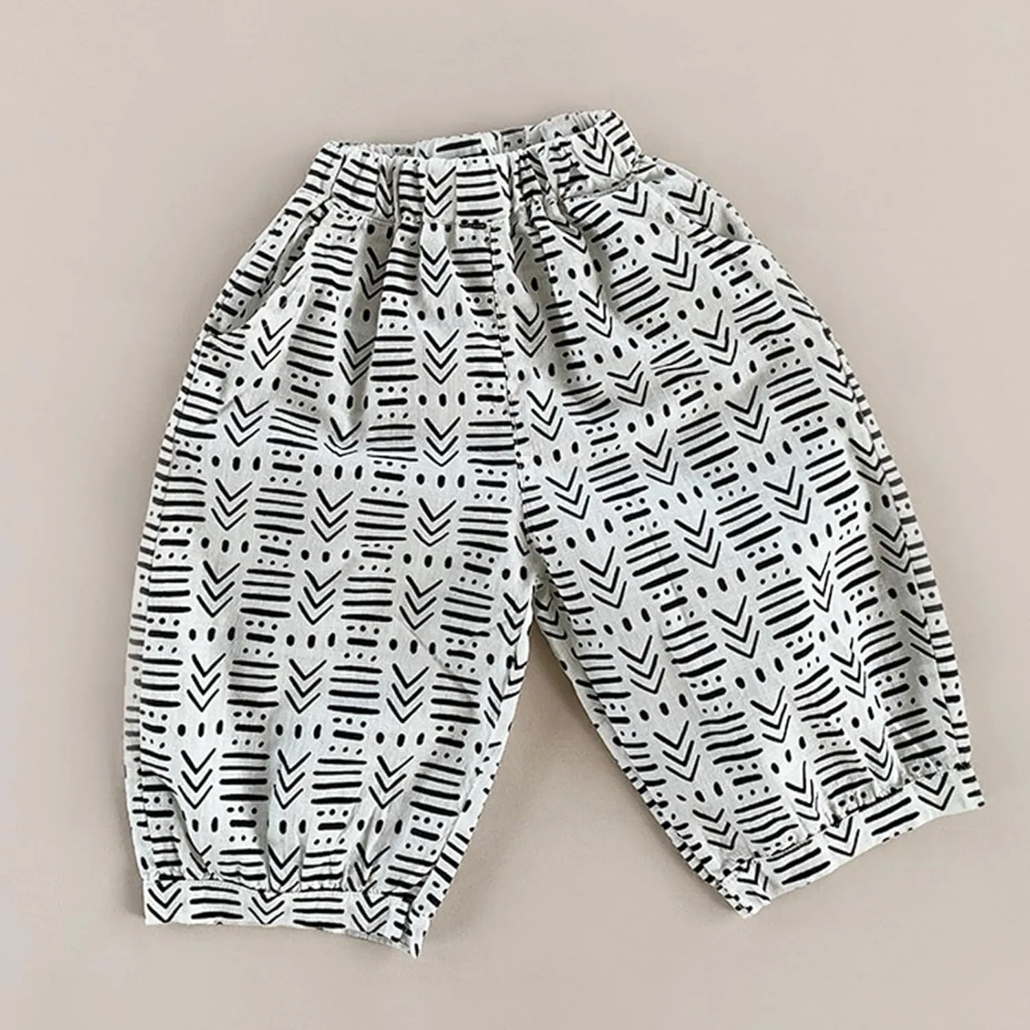 Baby Boys' Striped Pull-on Jogger Pants Harem Pants Classic Fit Elastic Waist Kids Toddler Bloomer Long Pants