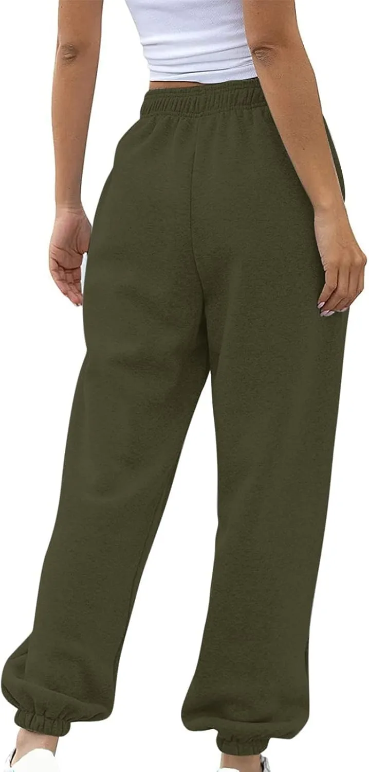 Baggy Straight Leg Jogger Sweatpants for Women High Waist Gym Workout Lounge Pants Lightweight Comfy Loose Dance Pant