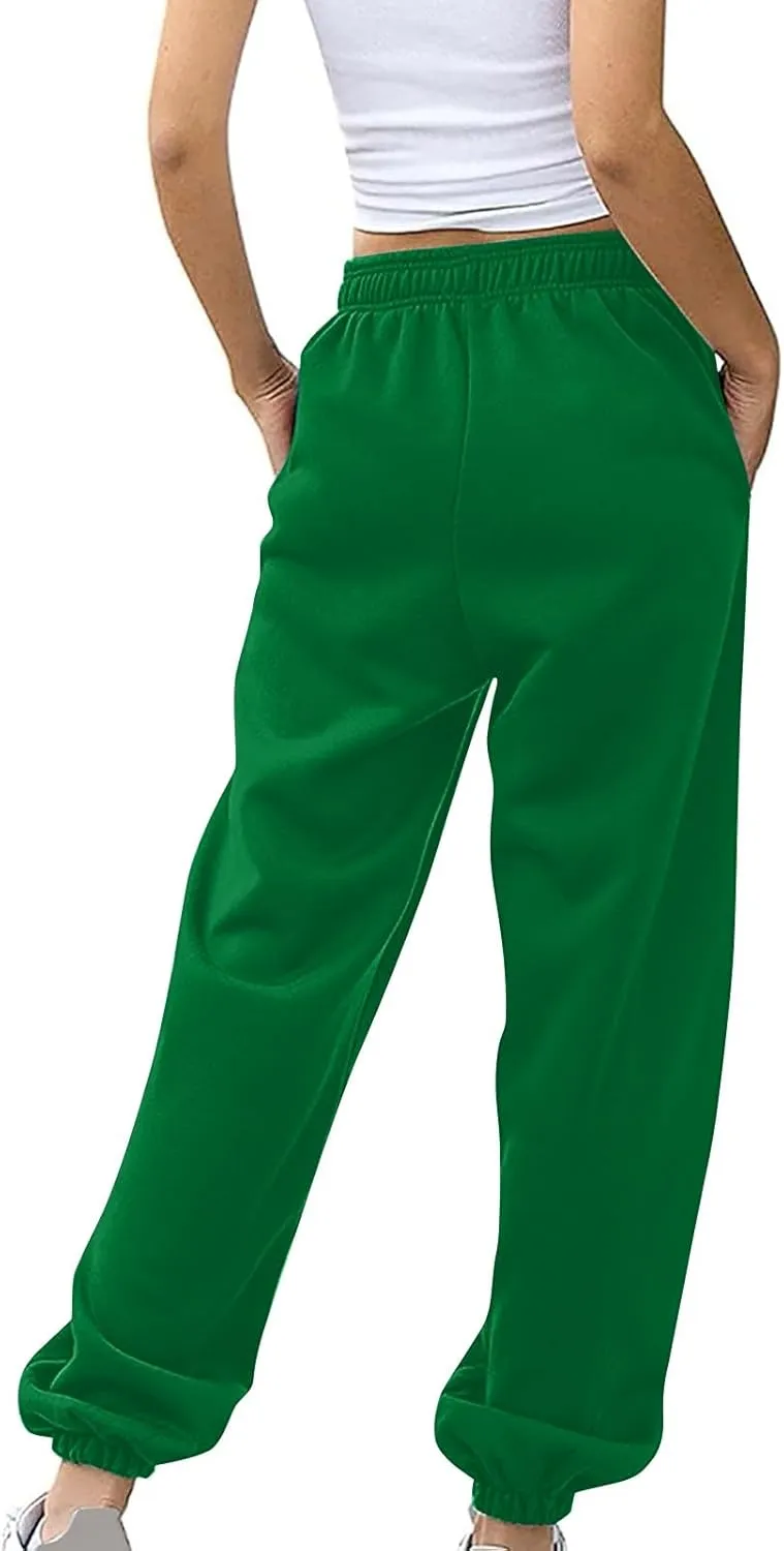 Baggy Straight Leg Jogger Sweatpants for Women High Waist Gym Workout Lounge Pants Lightweight Comfy Loose Dance Pant