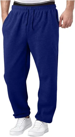 Baggy Sweatpants for Men Men Cargo Sweatpants Loose Casual Work Pants Joggers Open Bottom Drawstring Cargos Pant