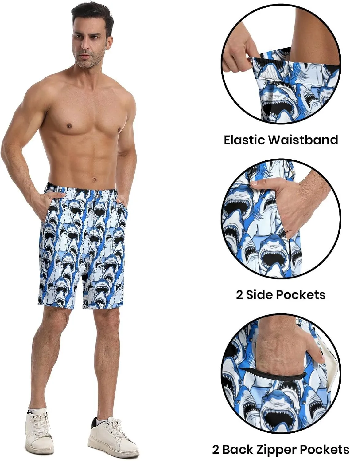 BIANTI Golf Shorts for Men Stretch Men's Casual Athletic Dress Shorts with Zipper Pockets