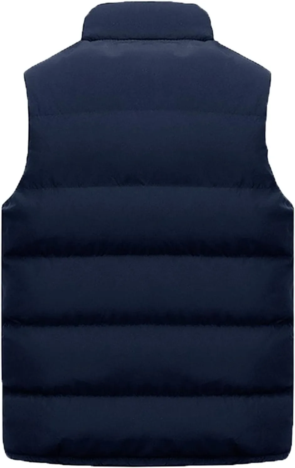 BIFUTON Puffer Vest Men,Men's Lightweight Warm Puffer Vest Sleeveless Quilted Fleece Padded Down Jacket Outdoor Winter Coats