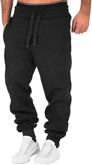 Big and Tall Men Cargo Jogger Sweat Pants Elastic Bottom Baggy Casual Athletic Track Pants Classic Fit Multi Pockets
