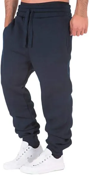 Big and Tall Men Cargo Jogger Sweat Pants Elastic Bottom Baggy Casual Athletic Track Pants Classic Fit Multi Pockets