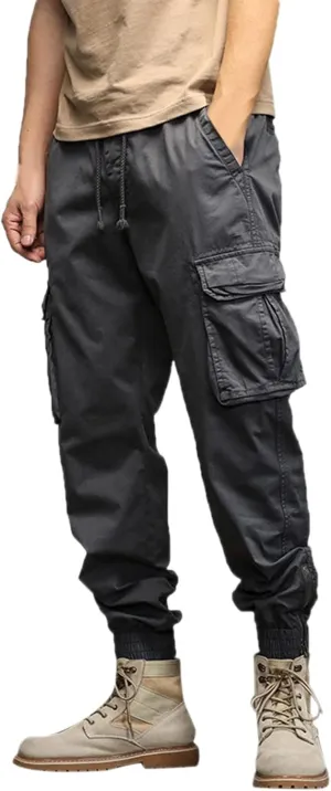 Big and Tall Men Cargo Jogger Sweat Pants Loose Fit Multi-Pocket Ripstop Hiking Work Pants Classic Fit Multi Pockets