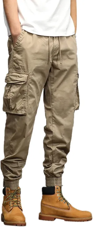 Big and Tall Men Cargo Jogger Sweat Pants Loose Fit Multi-Pocket Ripstop Hiking Work Pants Classic Fit Multi Pockets