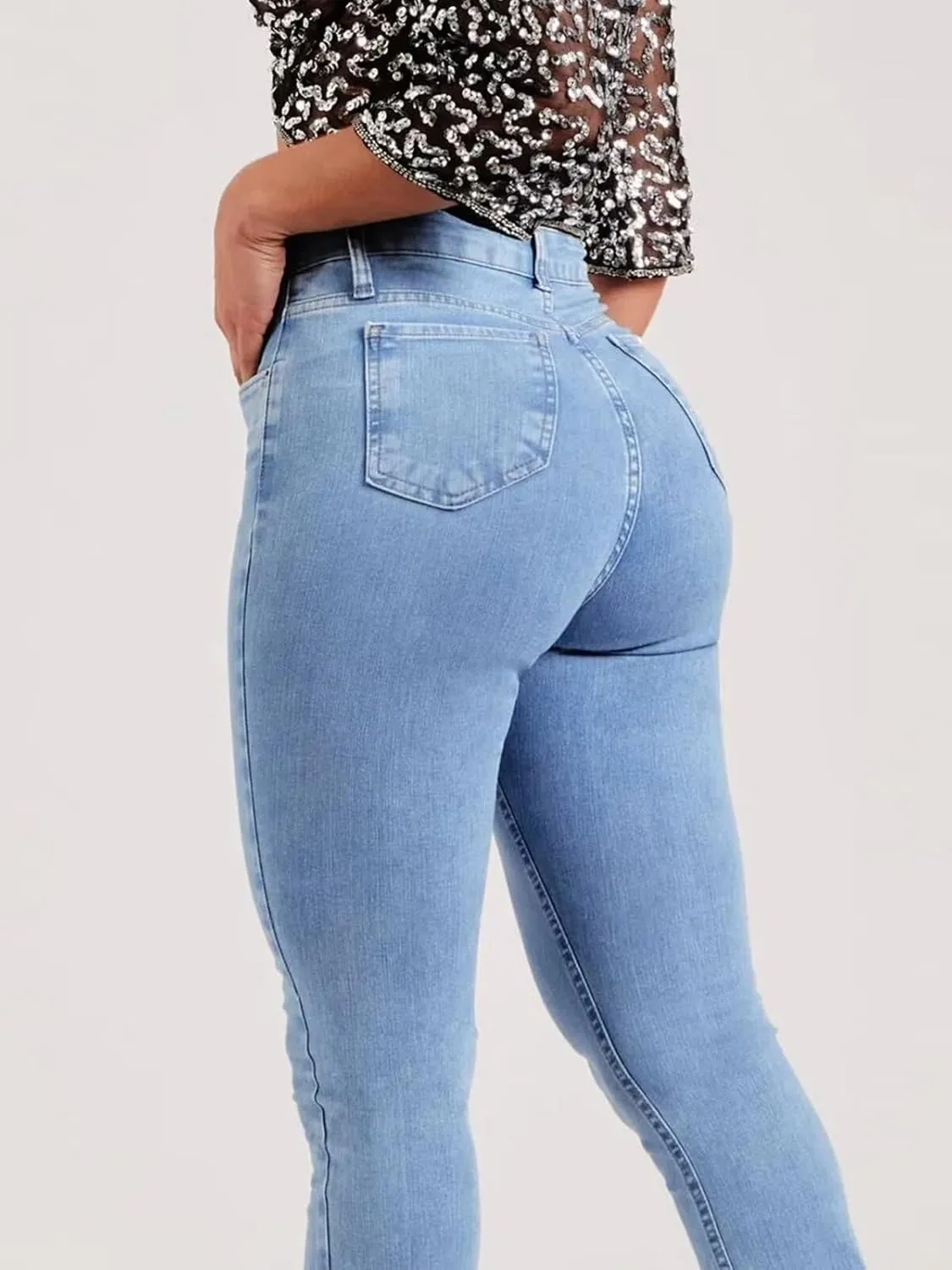 Bootcut Jeans for Women Butt Lifting Stretchy Flare Jeans High Waisted Curvy Skinny Denim Pants Tummy Control