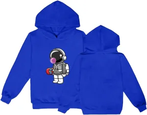 Boys Girls Astronaut Pattern Hoodies Sweatshirts Toddler Kids Cute Long Sleeve Pullover Tops Fashion Fall Winter