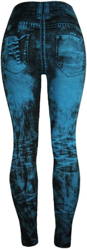 Butt Lifting Jeans for Women - High Waisted Skinny Straight Hip-up Leggings Stretch Jeans with Pocket