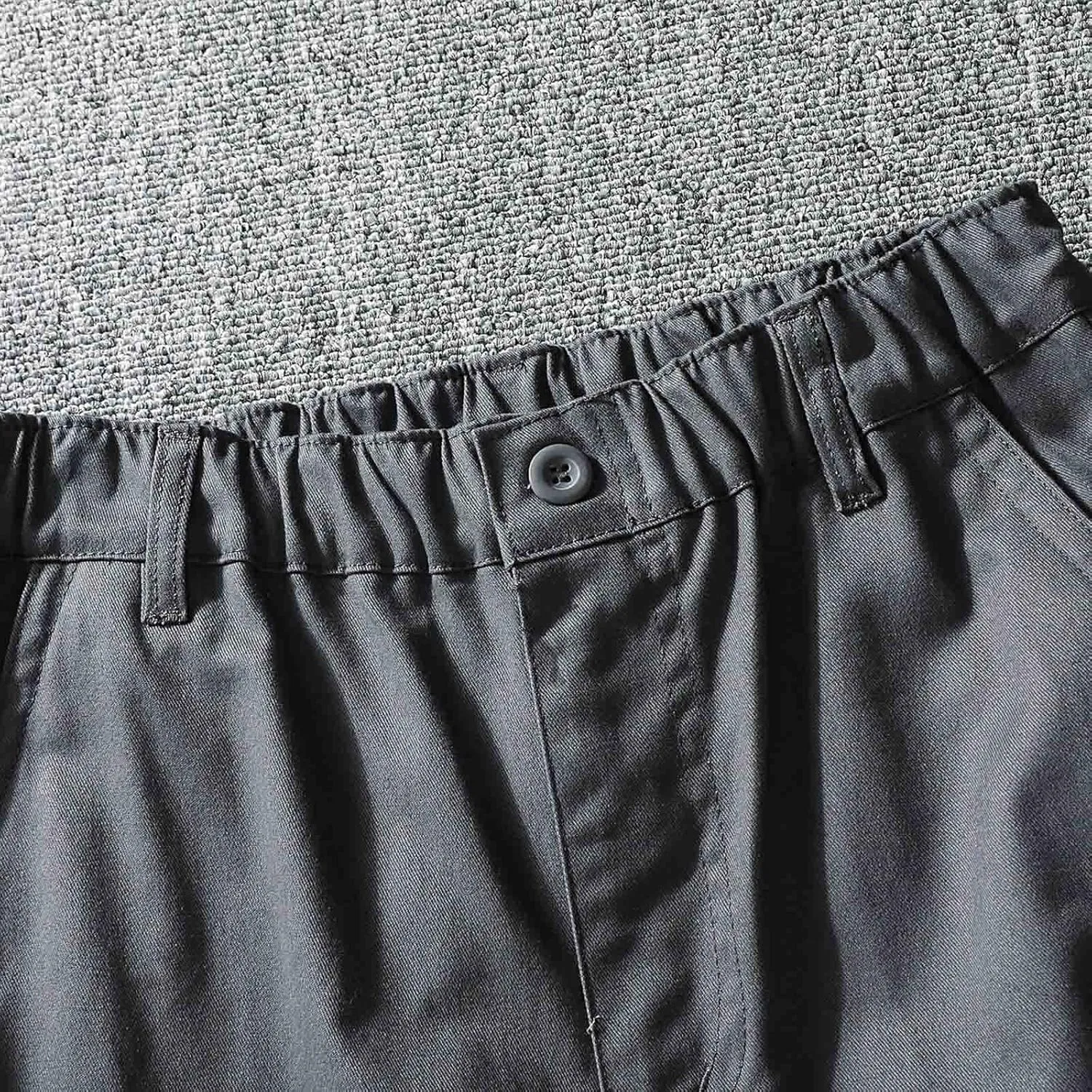 Cargo Jogger Pants for Men Big and Tall Elastic Bottom Ripstop Hiking Work Pants Classic Fit Multi Pockets Lightweight