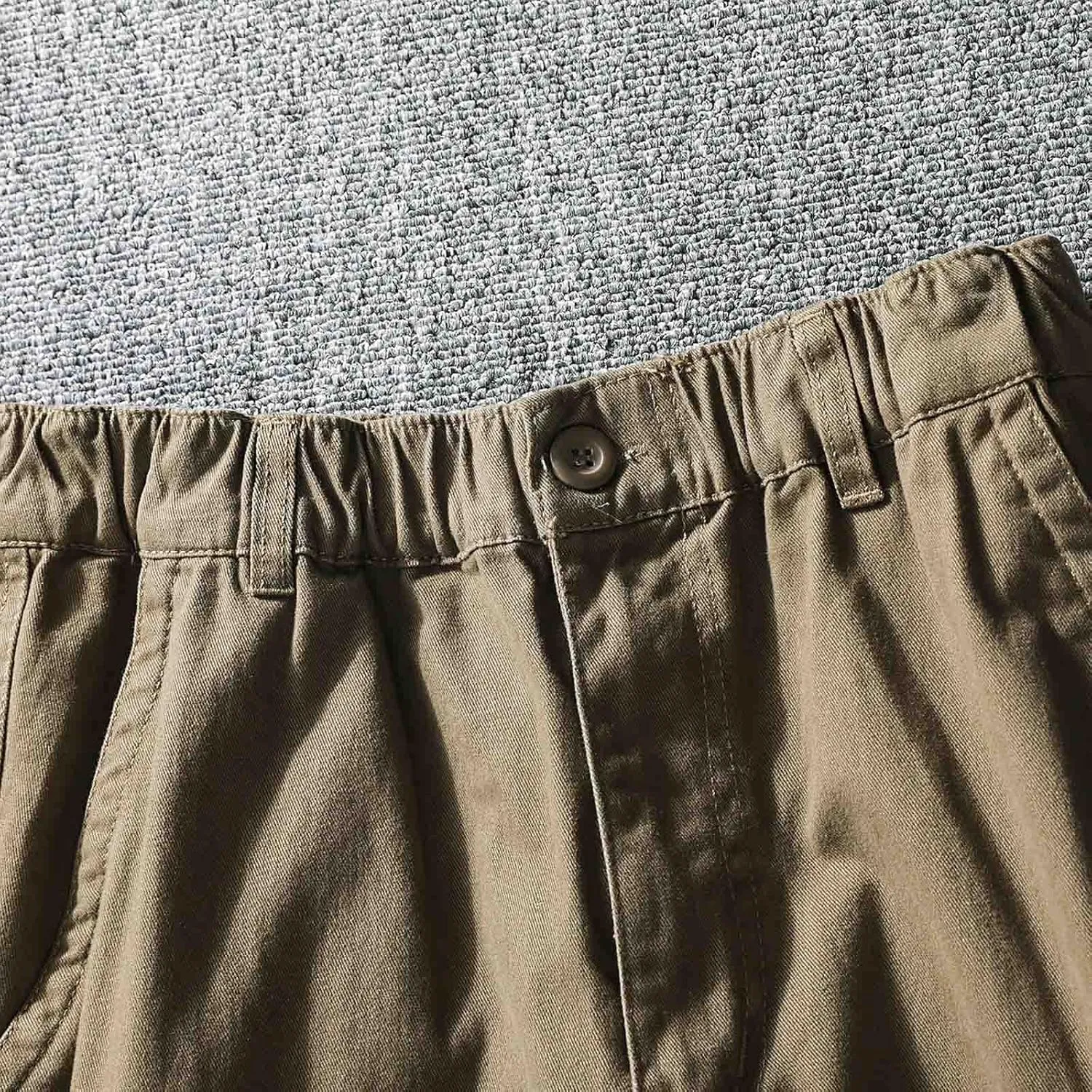 Cargo Jogger Pants for Men Big and Tall Elastic Bottom Ripstop Hiking Work Pants Classic Fit Multi Pockets Lightweight