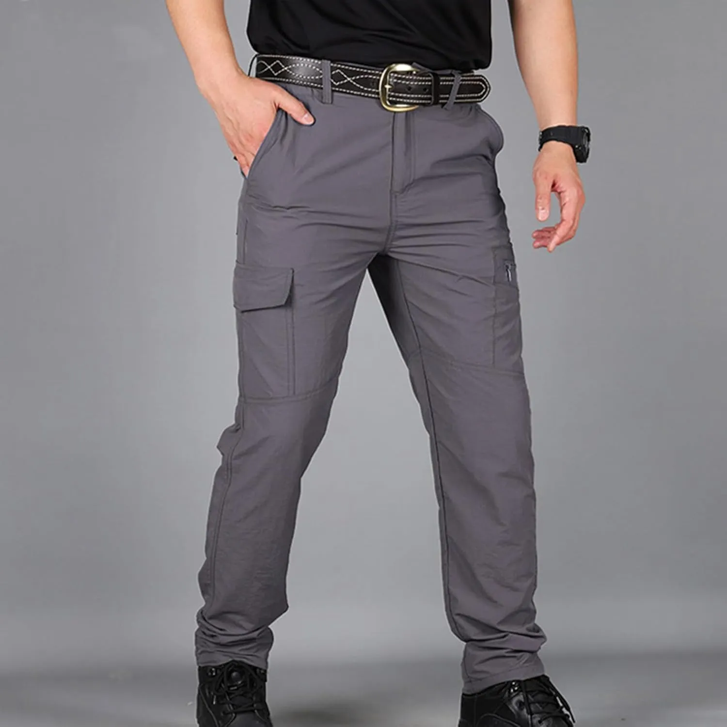 Cargo Pants for Men 2023 Outdoor Fashion Multi Pockets Tooling Pants Casual Stylish Solid Utility Work Sport Pant