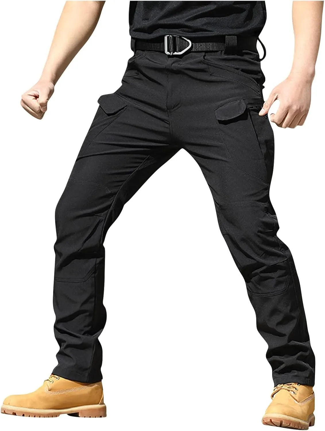 Cargo Pants for Men Baggy Lightweight Outdoor Work Pants with Pockets Ripstop Flex Camo Tactical Waterproof Pants