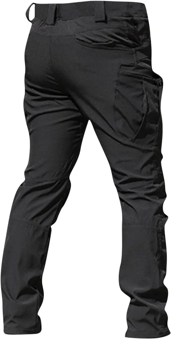 Cargo Pants for Men Baggy Lightweight Outdoor Work Pants with Pockets Ripstop Flex Camo Tactical Waterproof Pants