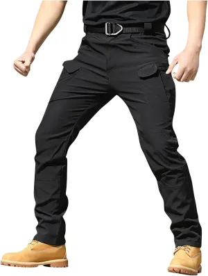 Cargo Pants for Men Baggy Lightweight Outdoor Work Pants with Pockets Ripstop Flex Camo Tactical Waterproof Pants