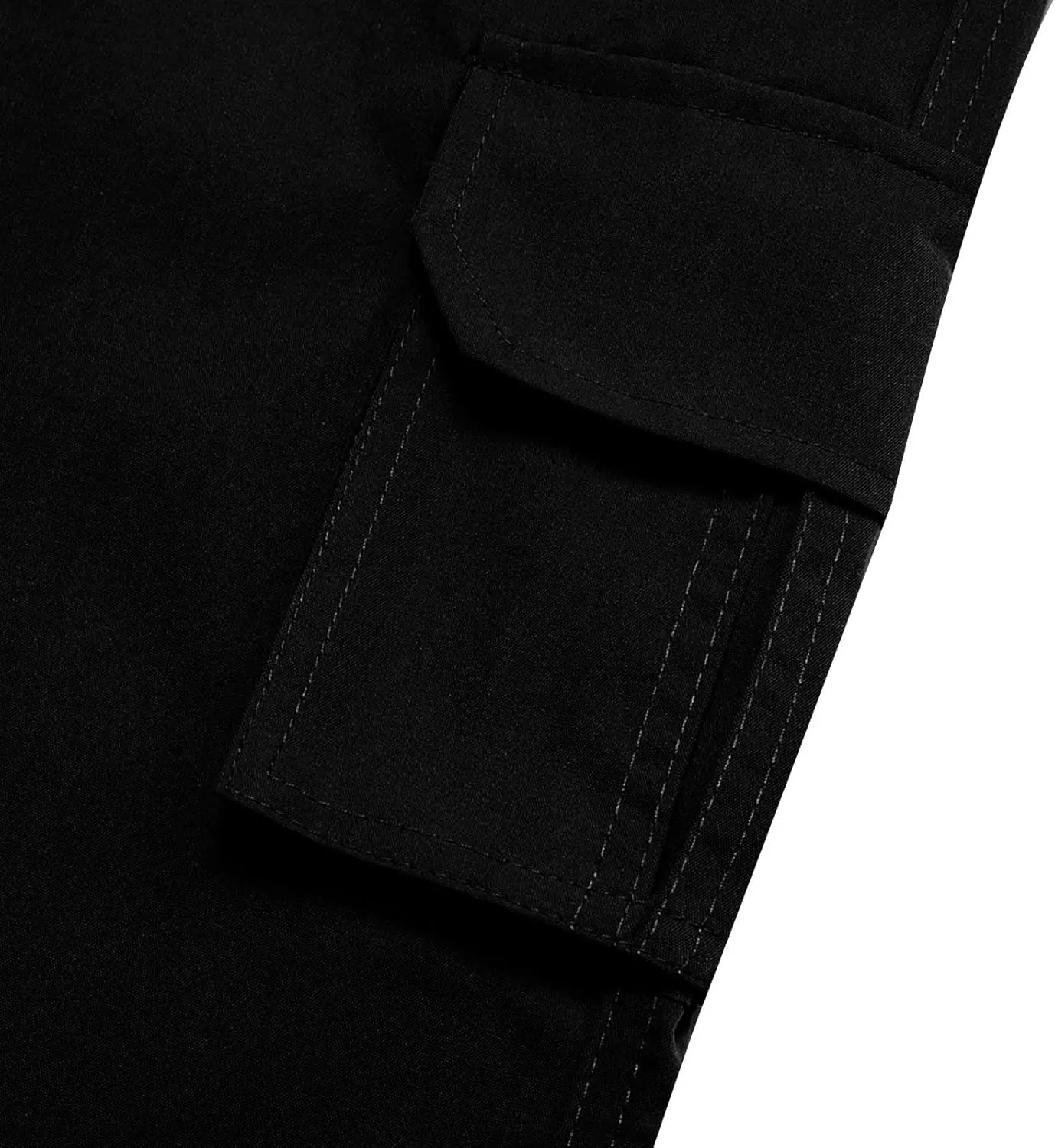 Cargo Pants for Men Casual Button Elastic Waist Chino Pants Relaxed Fit Carpenter Hiking Work Pants with Pockets