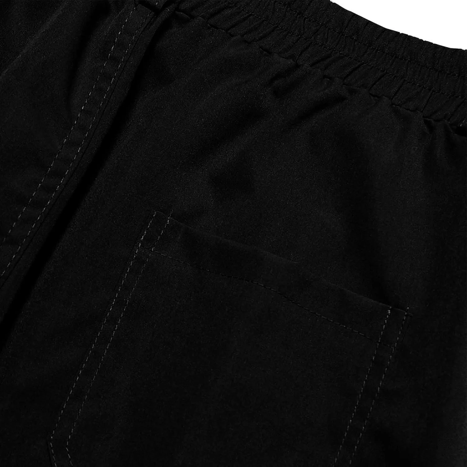 Cargo Pants for Men Casual Button Elastic Waist Chino Pants Relaxed Fit Carpenter Hiking Work Pants with Pockets