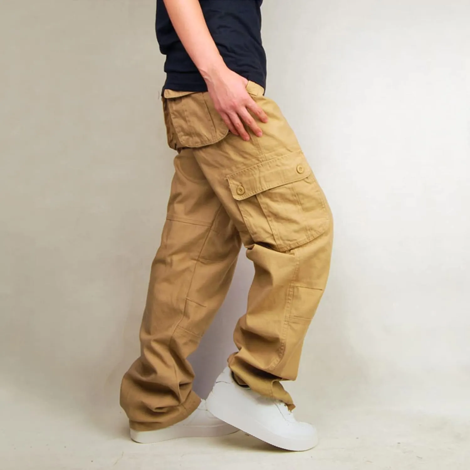 Cargo Pants for Men Casual Lightweight Work Pants Relaxed Fit Tactical Pant Jogger Classic Fit Multi Pockets Pants