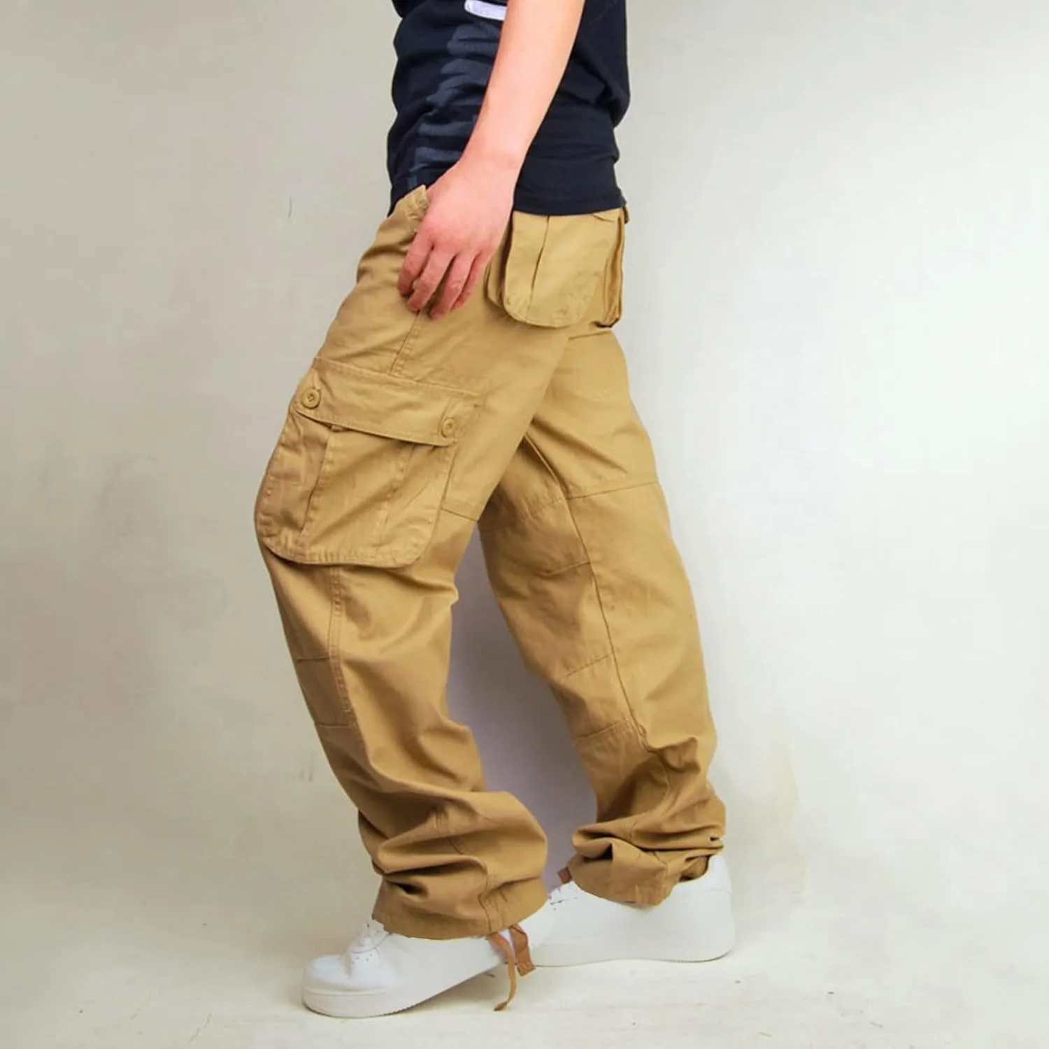 Cargo Pants for Men Casual Lightweight Work Pants Relaxed Fit Tactical Pant Jogger Classic Fit Multi Pockets Pants