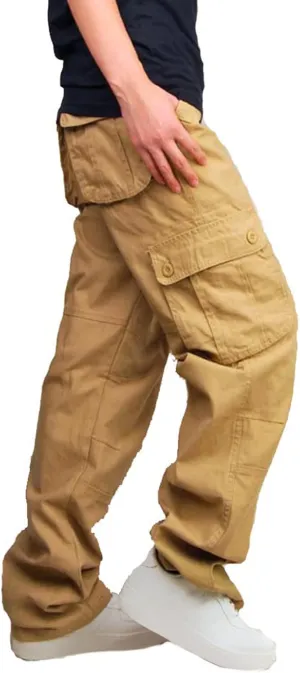 Cargo Pants for Men Casual Lightweight Work Pants Relaxed Fit Tactical Pant Jogger Classic Fit Multi Pockets Pants