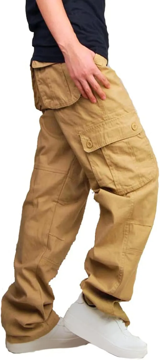 Cargo Pants for Men Casual Lightweight Work Pants Relaxed Fit Tactical Pant Jogger Classic Fit Multi Pockets Pants