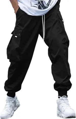 Cargo Pants for Men Fashion Cargo Joggers Pants Athletic Casual Hiking Pants Loose Straight Sweatpants Harem Trousers