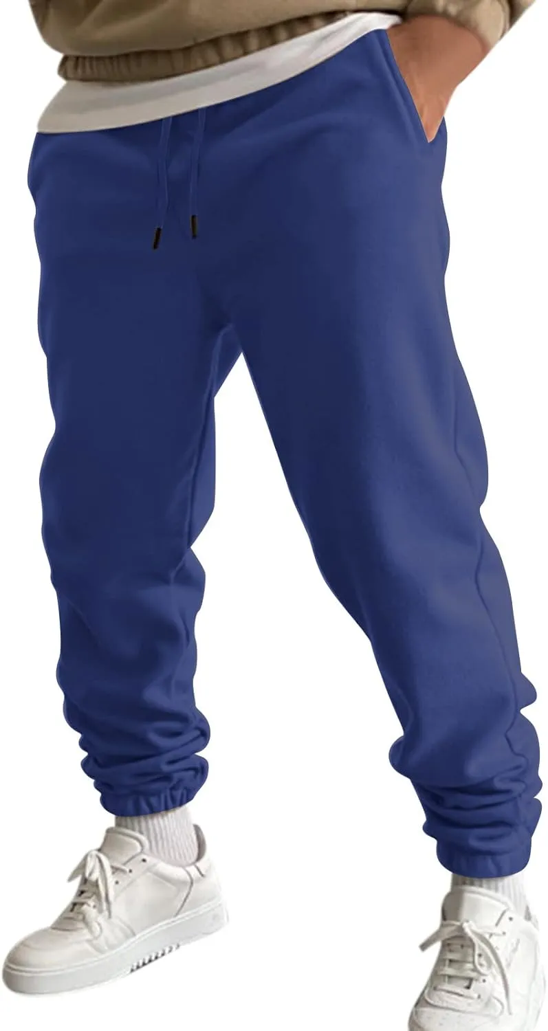 Cargo Pants for Men Relaxed Fit Army Cargo Pants Sports Mens Premium Slim Fleece Pants Zipper Pockets Athletic Jogger