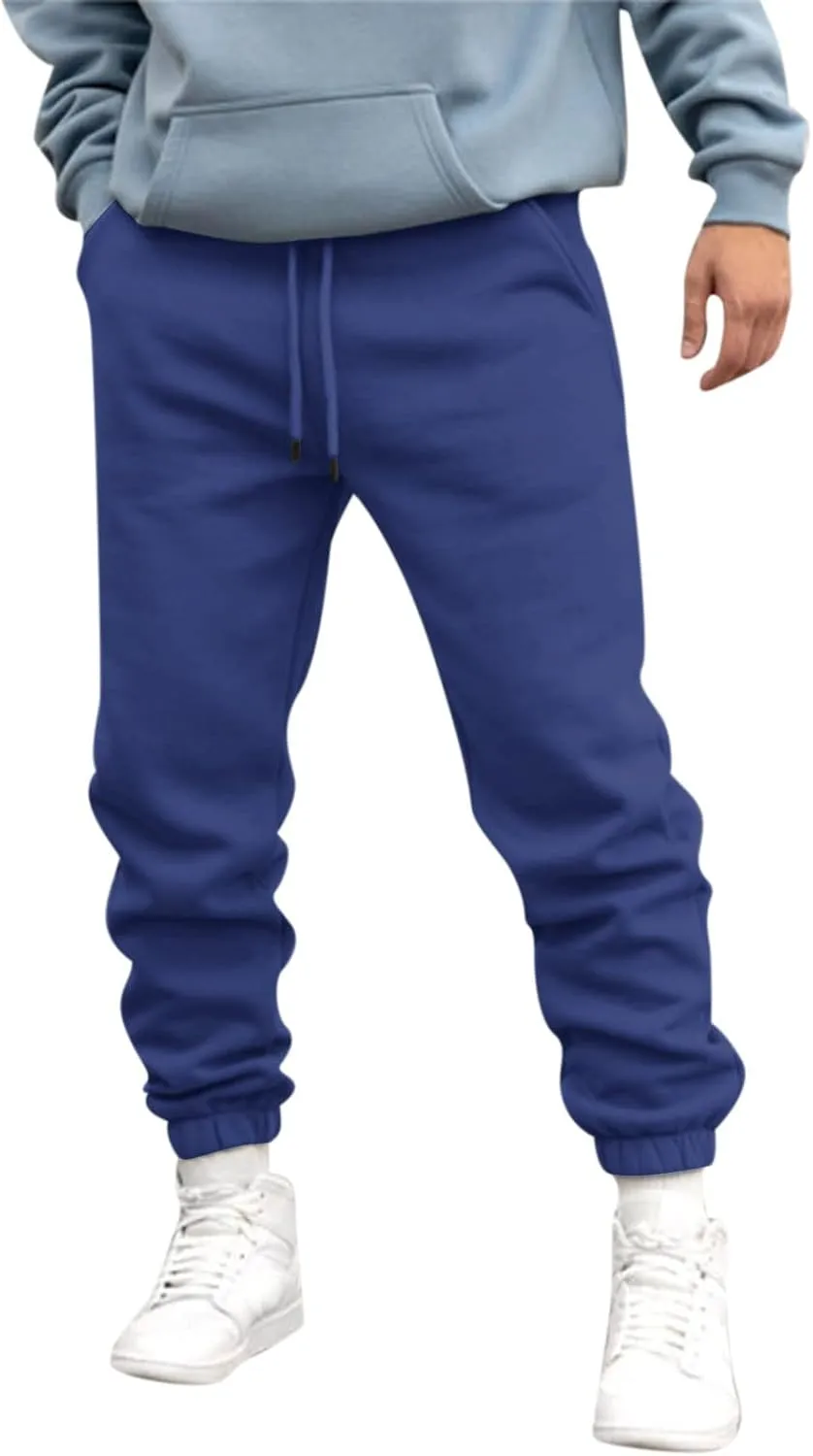 Cargo Pants for Men Relaxed Fit Army Cargo Pants Sports Mens Premium Slim Fleece Pants Zipper Pockets Athletic Jogger