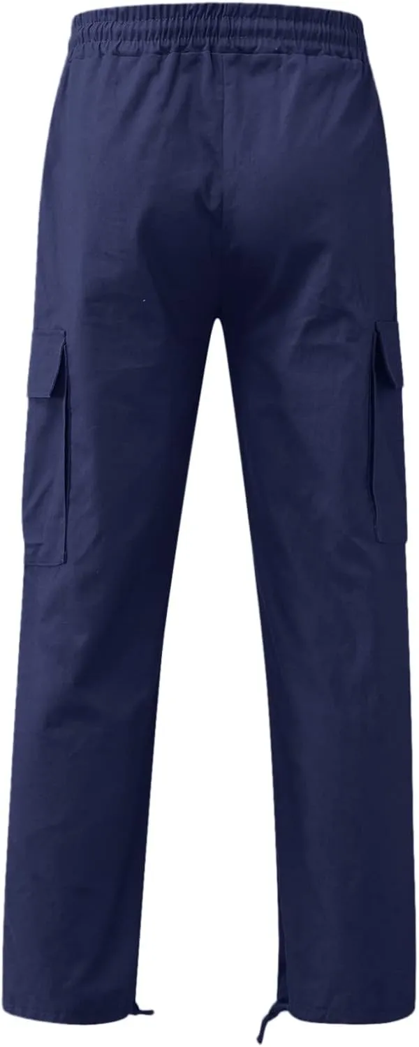 Cargo Pants for Men Relaxed Fit Mens Cargo Pants Sport Pants Drawstring Sports Trousers for Men Mens Cargo Sweatpants