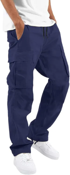 Cargo Pants for Men Relaxed Fit Mens Cargo Pants Sport Pants Drawstring Sports Trousers for Men Mens Cargo Sweatpants