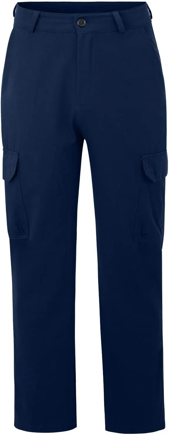 Cargo Pants for Men Relaxed Fit Pants Mens Cargo Sweatpants Heavyweight Fleece Jogger Pants Drawstring Sports Workout