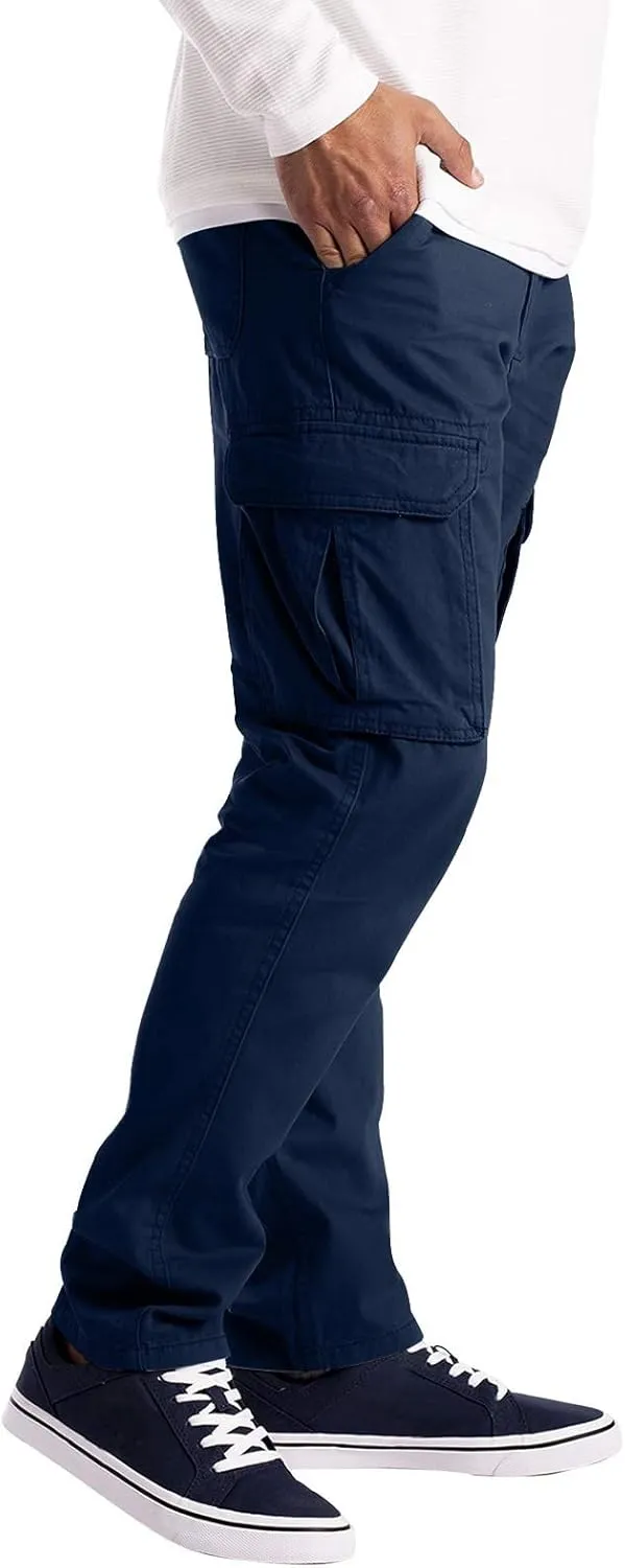 Cargo Pants for Men Relaxed Fit Pants Mens Cargo Sweatpants Heavyweight Fleece Jogger Pants Drawstring Sports Workout