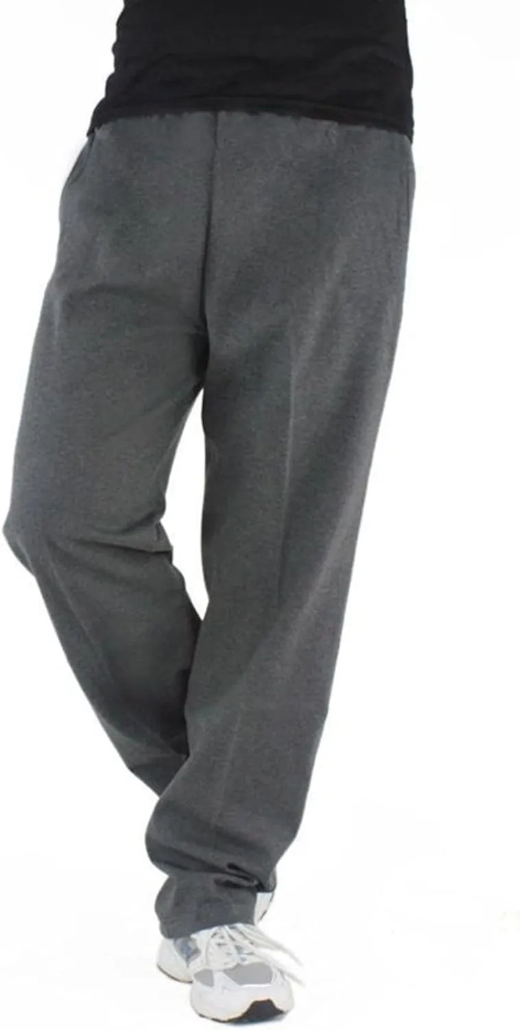 Cargo Pants for Men Relaxed Fit with Pockets Men's Cargo Sweatpants Open Bottom Straight Leg Casual Fit Baggy Jogger
