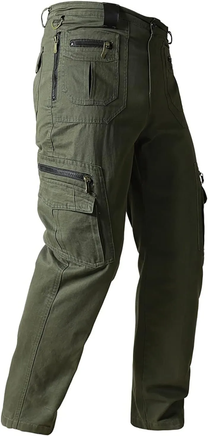 Cargo Pants for Men with Multi Pockets Camouflage Military Combat Work Fit Trousers Casual Tactical Hiking Pants
