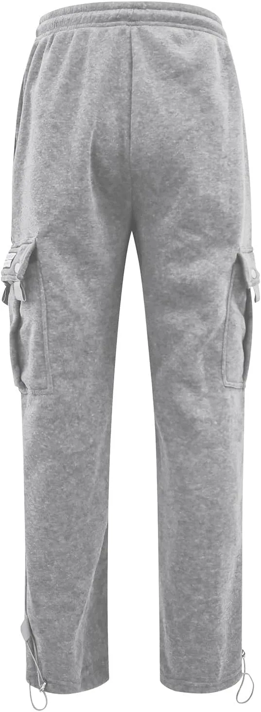 Cargo Pants for Men,Mens Active Athletic Workout Jogger Sweatpants for Men with Pocket and Drawstring Trousers for Hiking