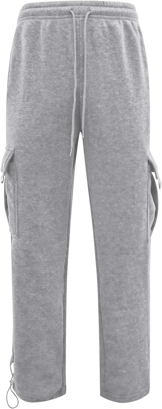 Cargo Pants for Men,Mens Active Athletic Workout Jogger Sweatpants for Men with Pocket and Drawstring Trousers for Hiking