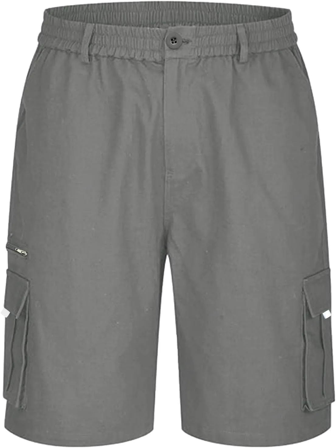 Cargo Shorts for Men Elastic Waist Shorts Casual Stretch Lightweight Work Shorts Summer Travel Pants with Pockets